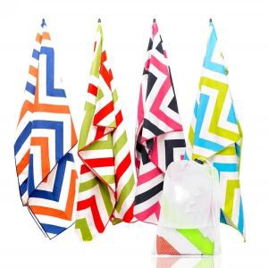 Striped Microfiber Beach Towel